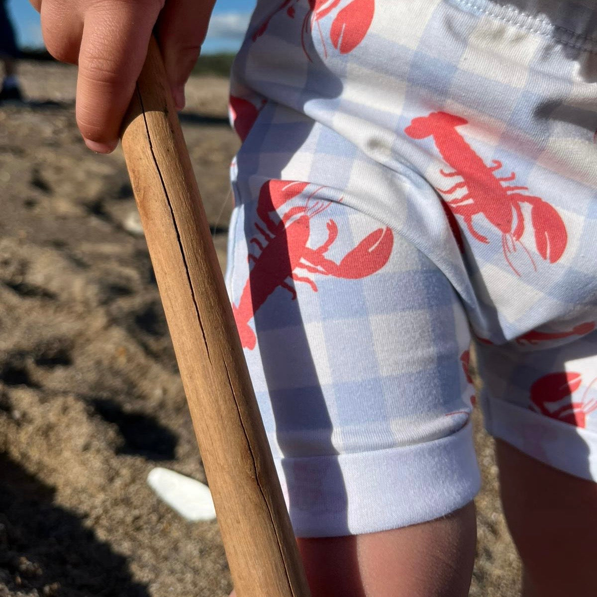 Gingham Lobster Child & Baby Shorts - Rolled or Hemmed