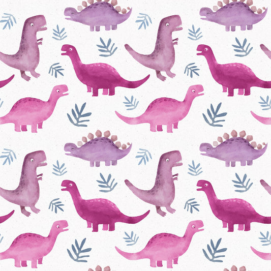 Pink Dinos Snuggle Blanket - Pram/Buggy Size