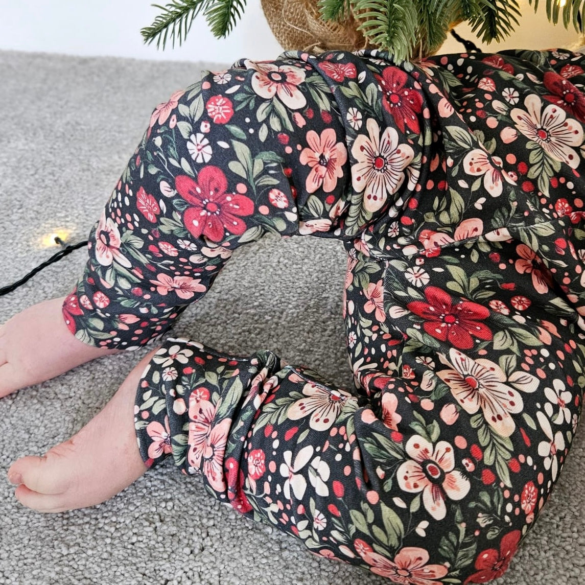 Christmas Floral Child & Baby Leggings