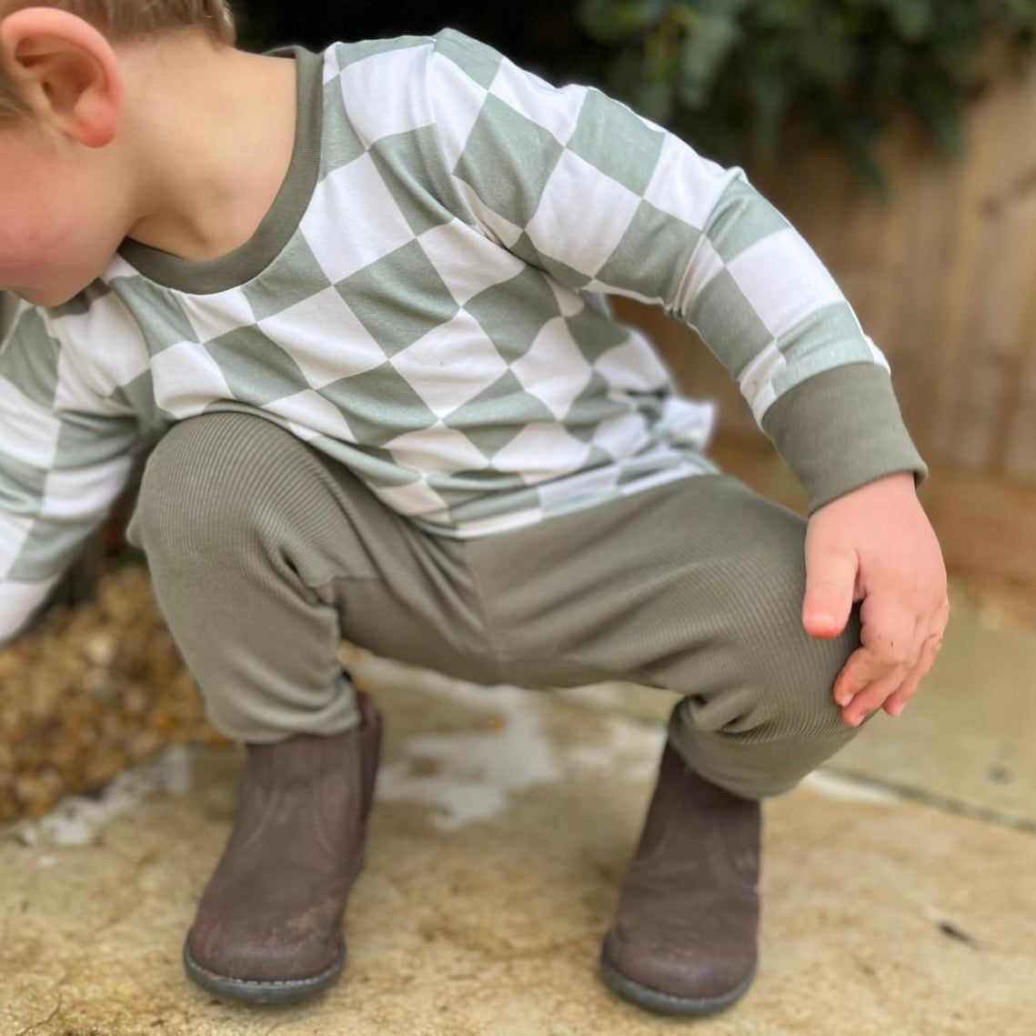 Chequerboard Child & Baby T-Shirt - Short or Long Sleeve