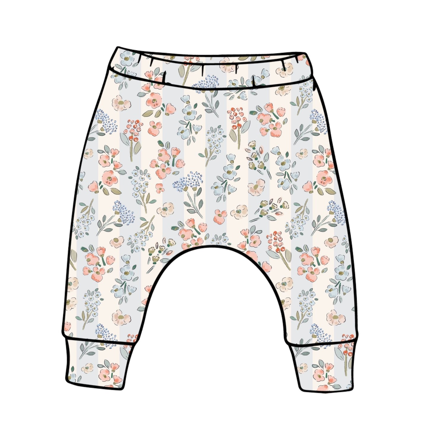 Floral Stripes Harems