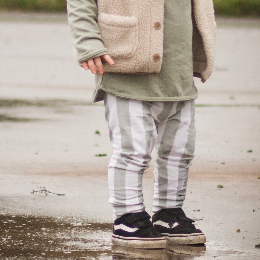 Sage Stripes Leggings 12-18m