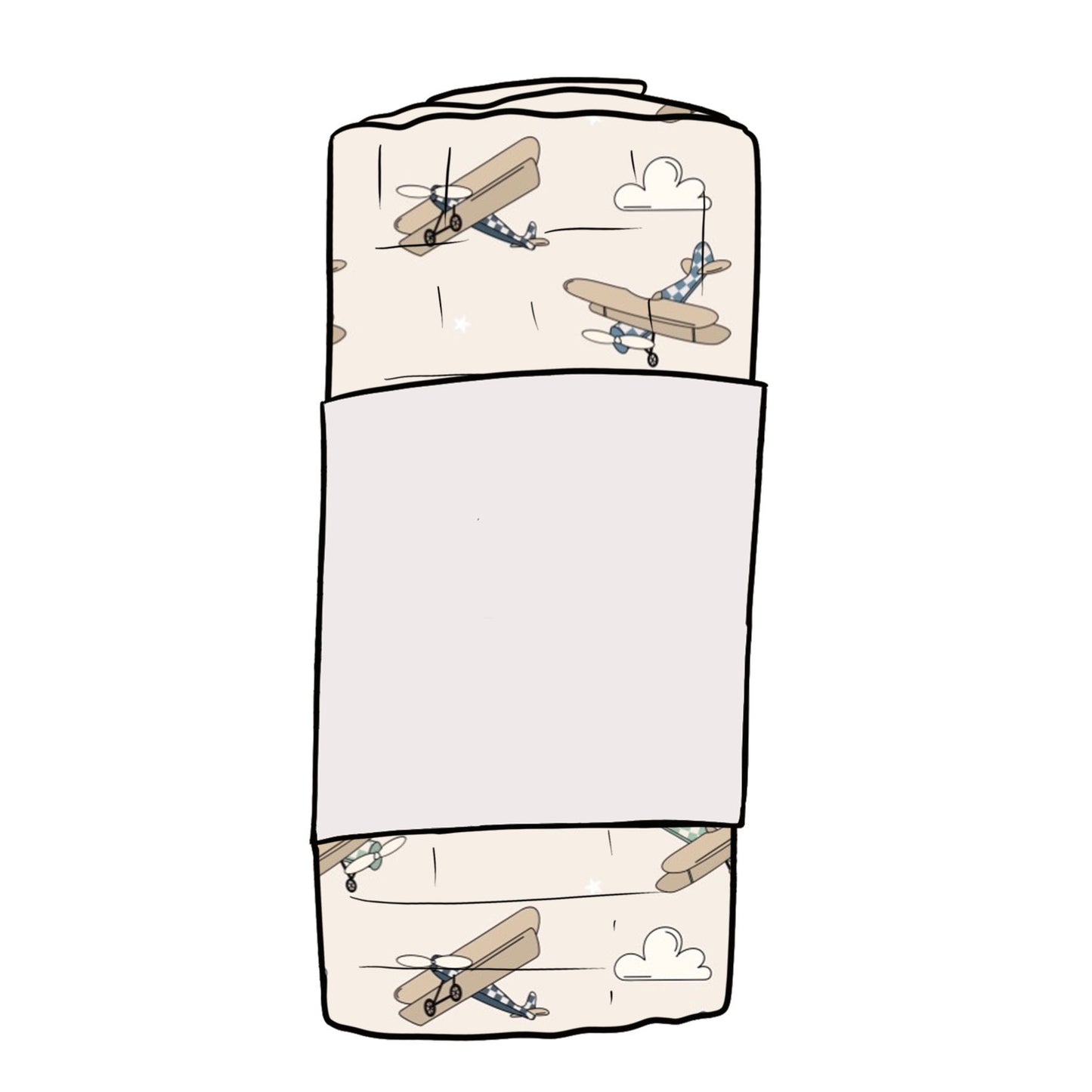 Vintage Airplanes Muslin Swaddle Blanket