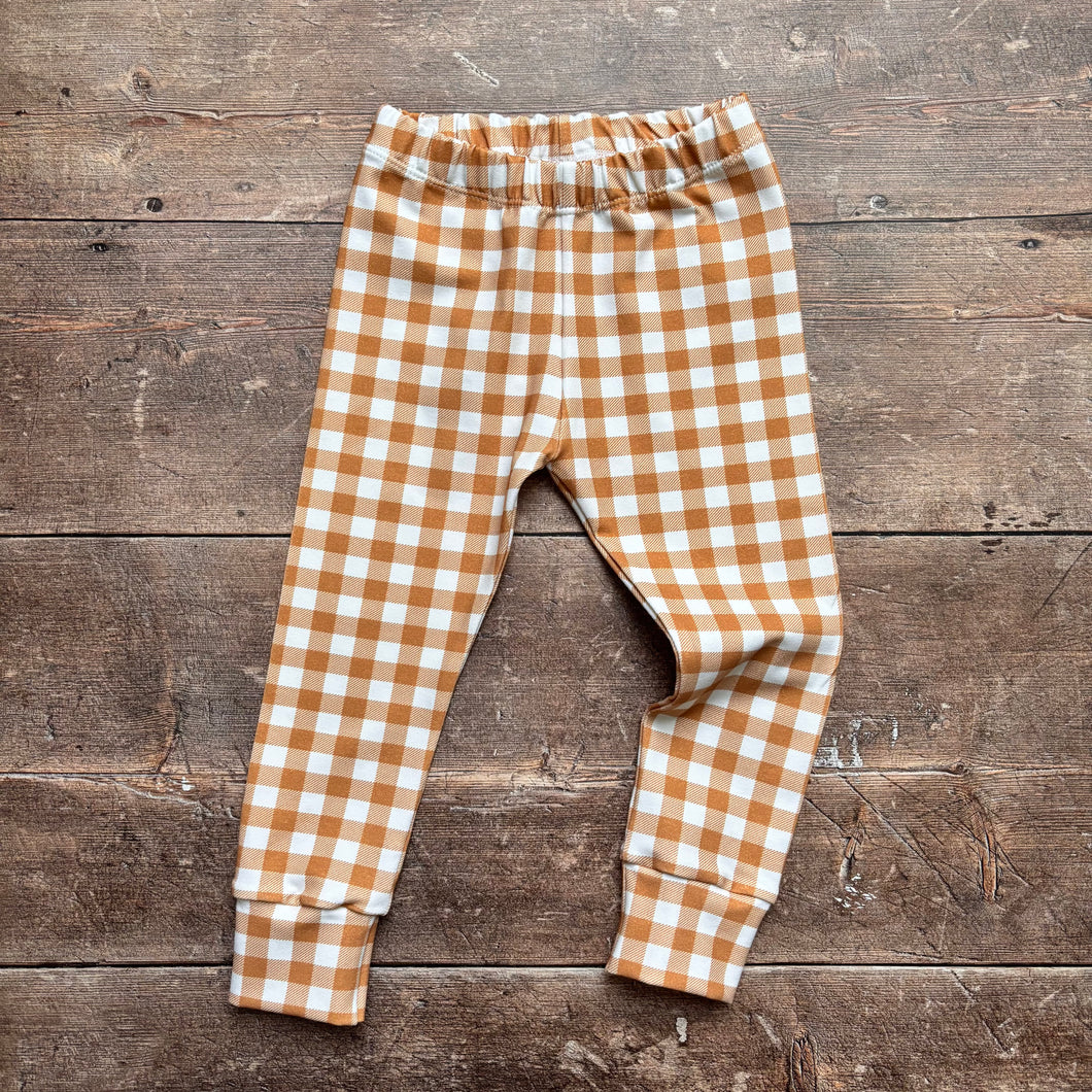 Ochre Gingham Leggings