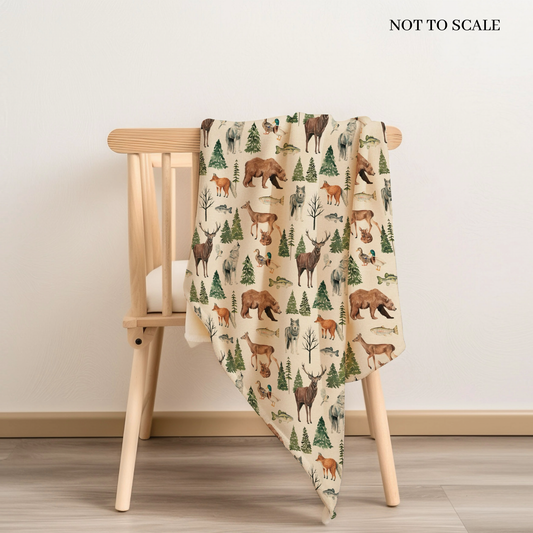 Wild Wood Animals Snuggle Blanket