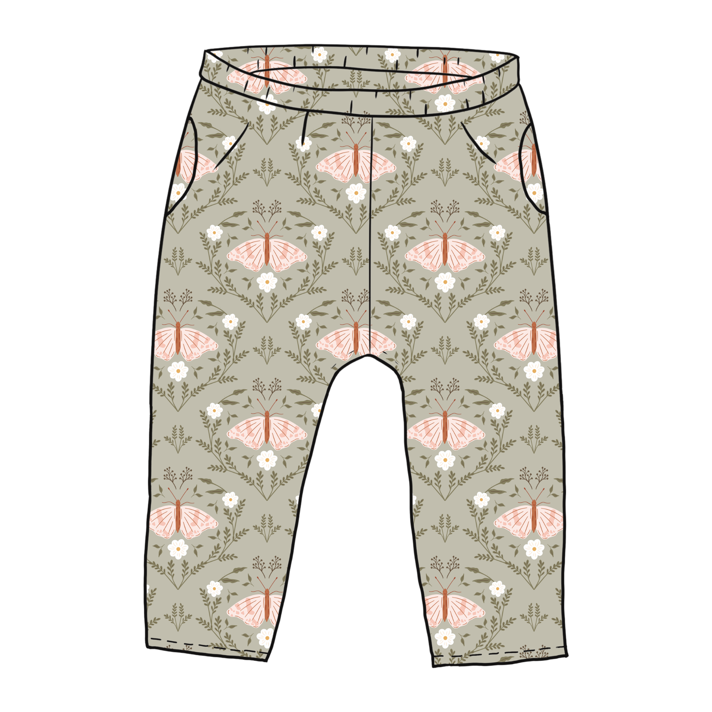 Butterfly Garden Toddler & Child Pocket Trousers