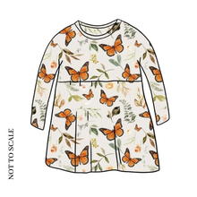 Load image into Gallery viewer, Monarch Butterflies T-Shirt Dress
