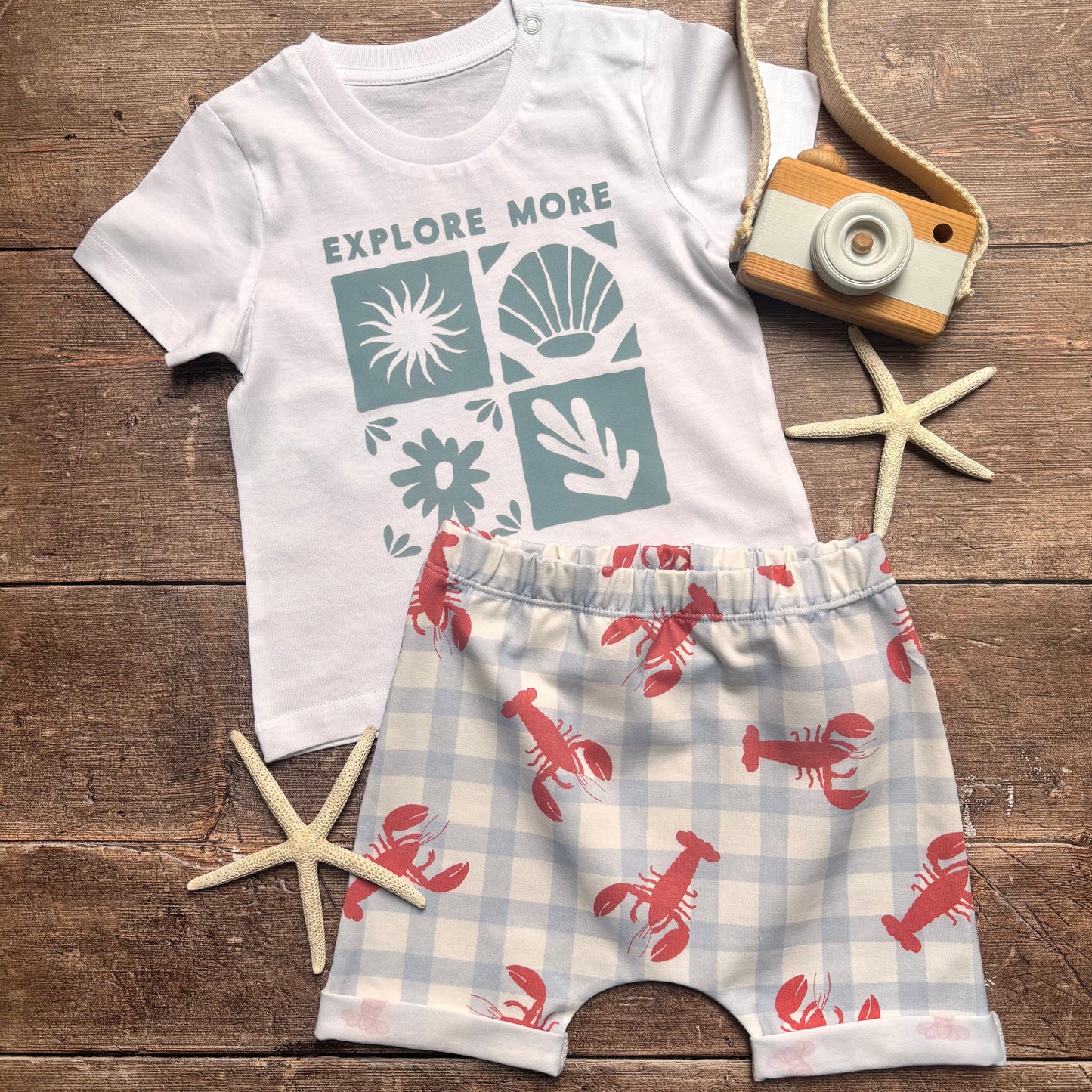 Explore More Grid T-Shirt (Blue)