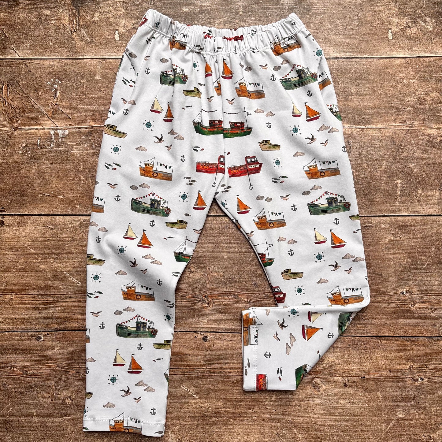 Perfectly Imperfect Fishing Boats Toddler & Child Pocket Trousers 1-2 years