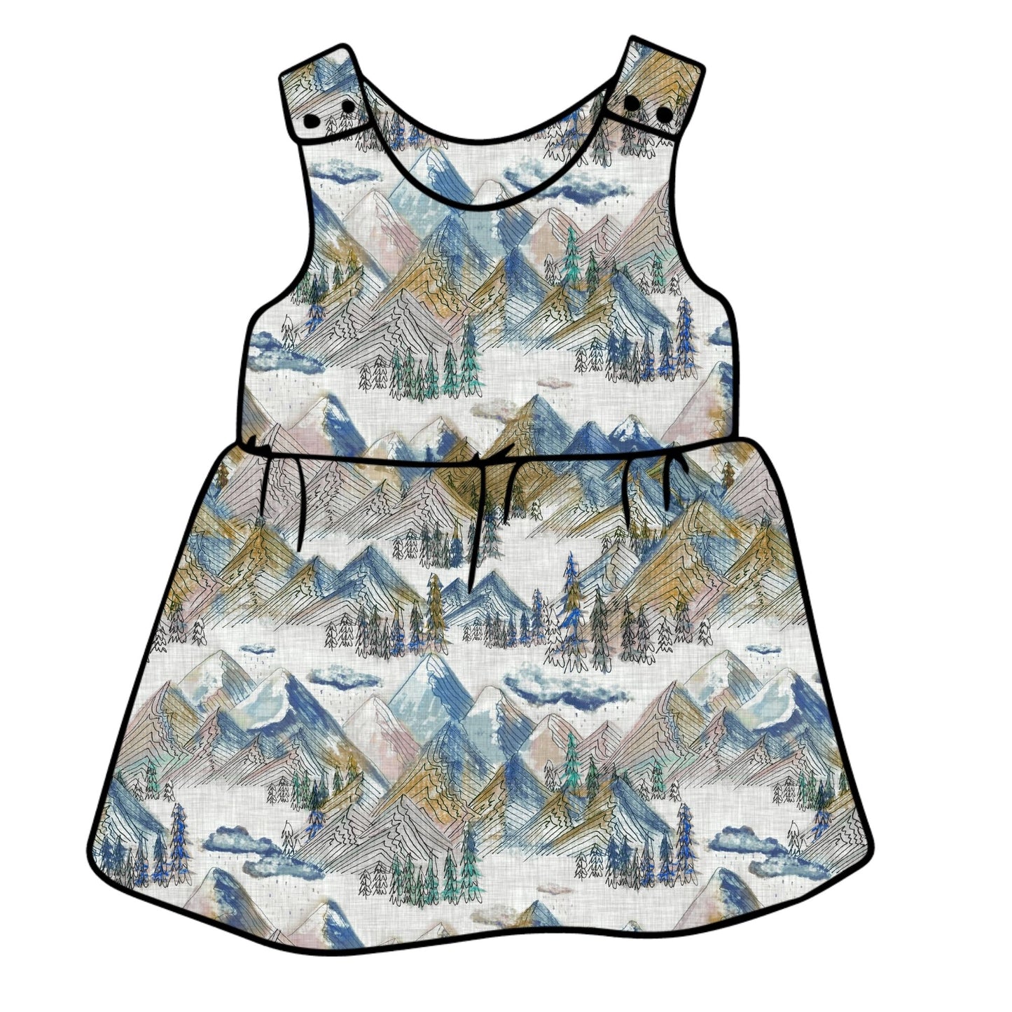 Mountainside Child & Baby Pinafore Dress