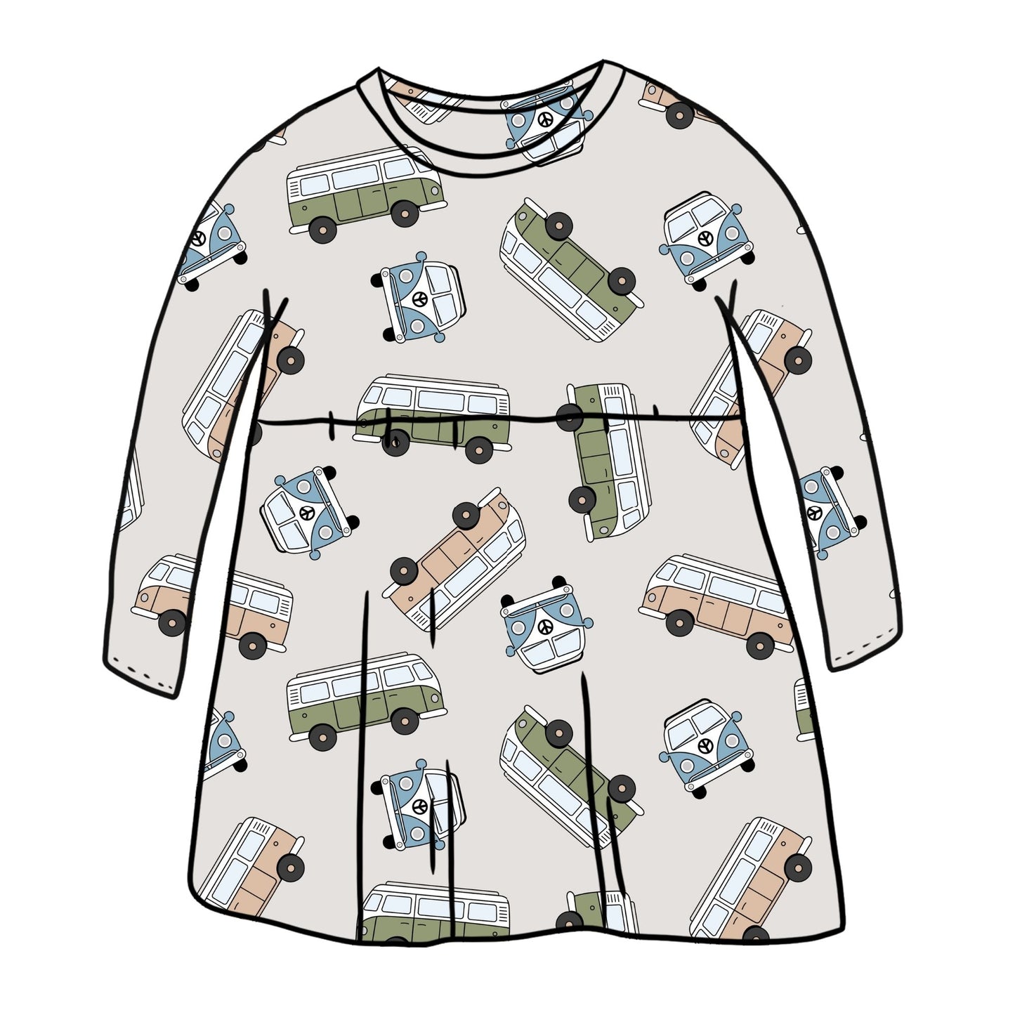 Classic Campers Child & Baby Sleeved Dress - 3 options