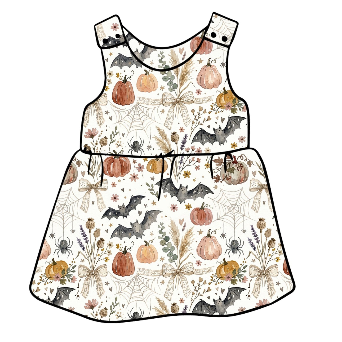 Boho Halloween Child & Baby Pinafore Dress