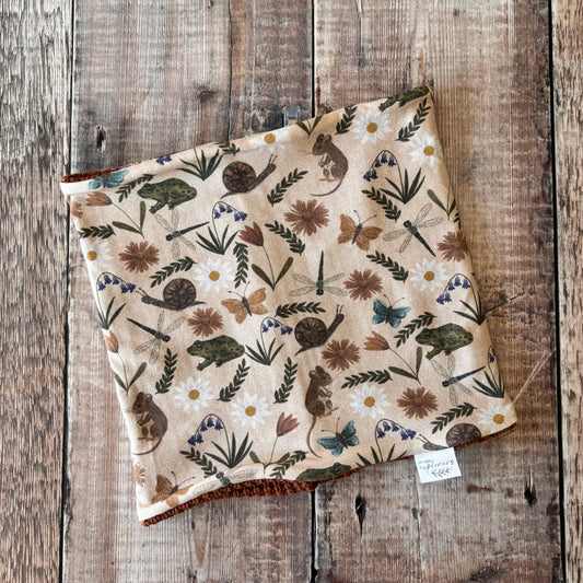 Busy Meadow Snood 1-4 years (rust knit inside)