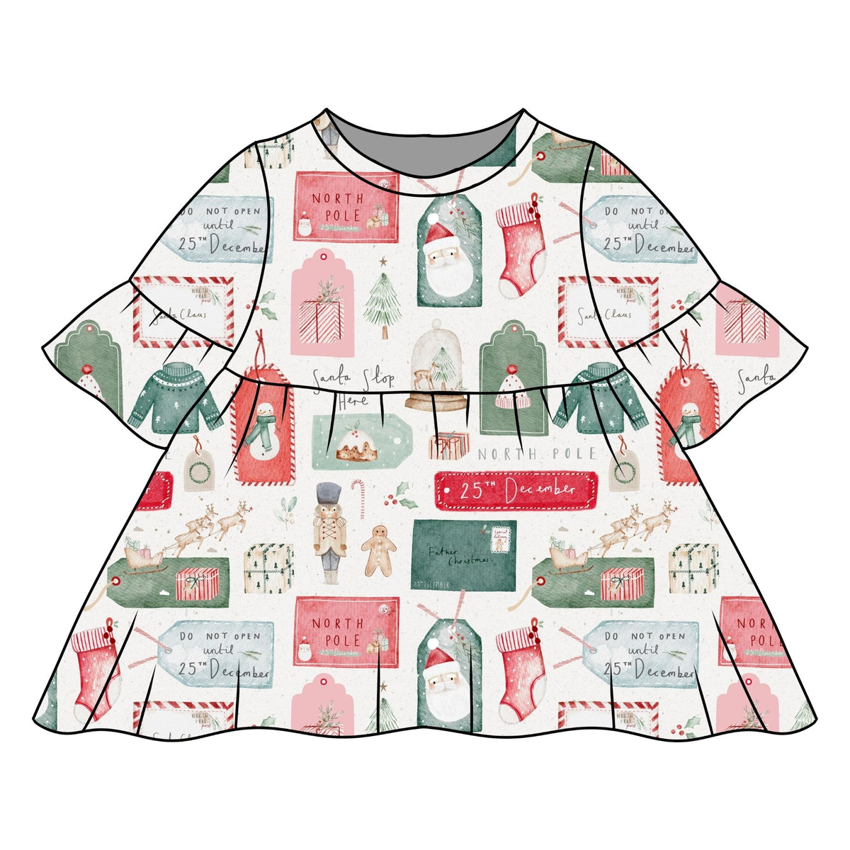 North Pole Greetings Child & Baby Sleeved Dress - 3 options