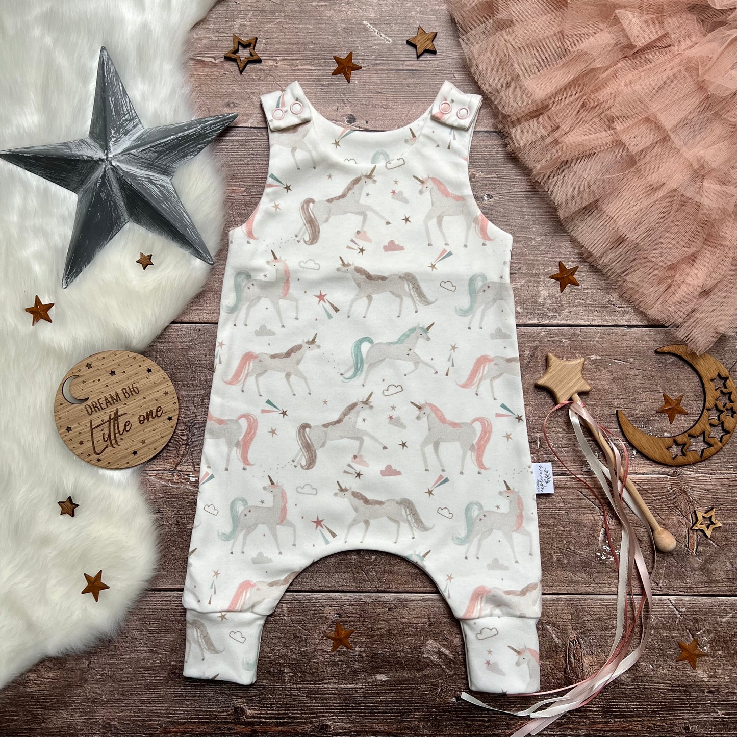 Unicorn Dream Romper 3-6m