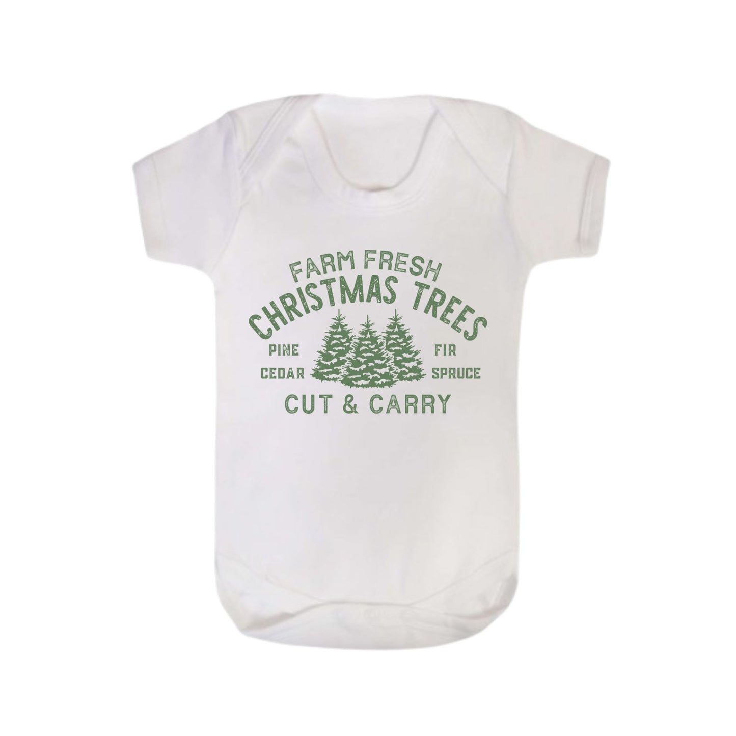 Farm Fresh Christmas Trees Baby Bodysuit