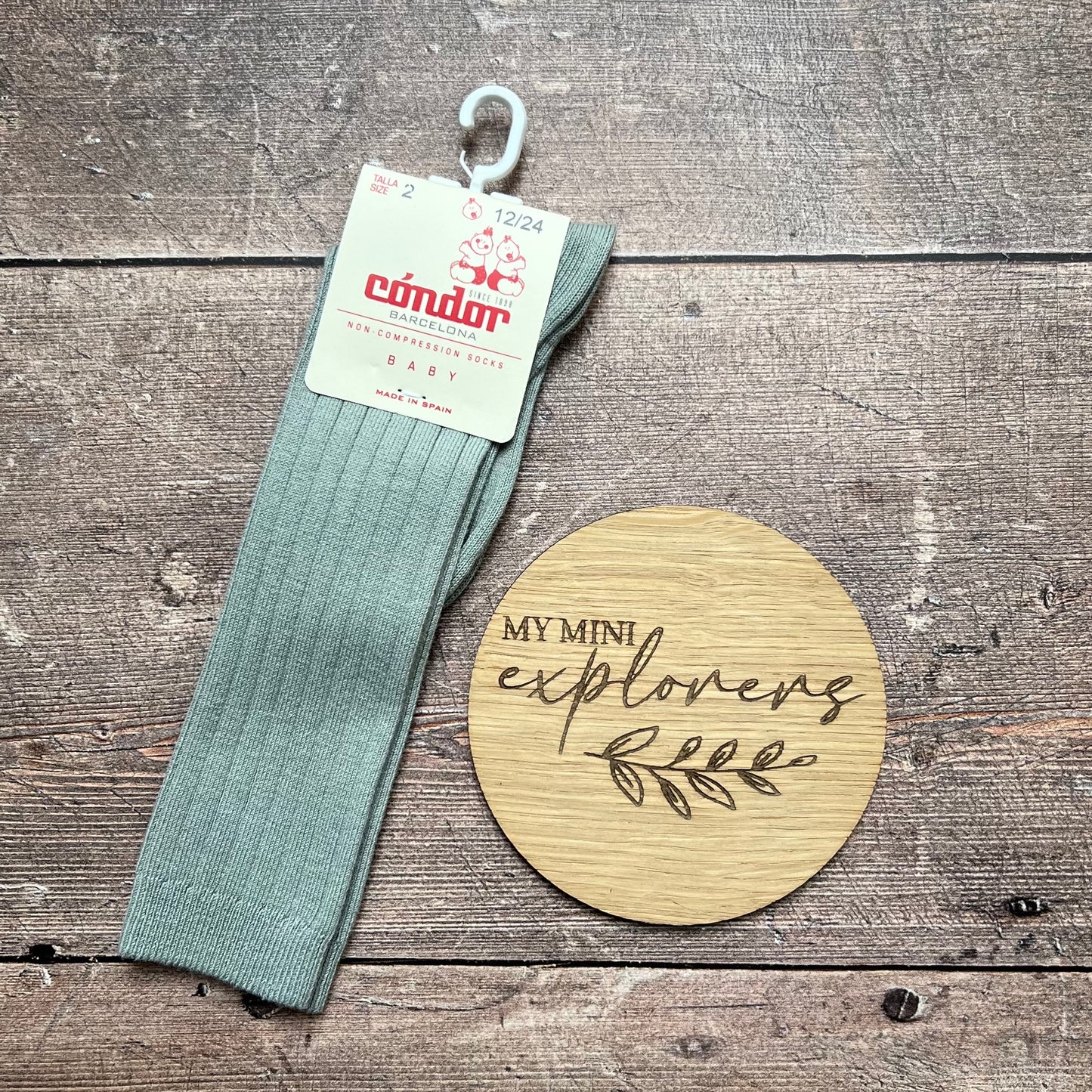 Cóndor Cotton Rib Knee High Socks - DRY GREEN