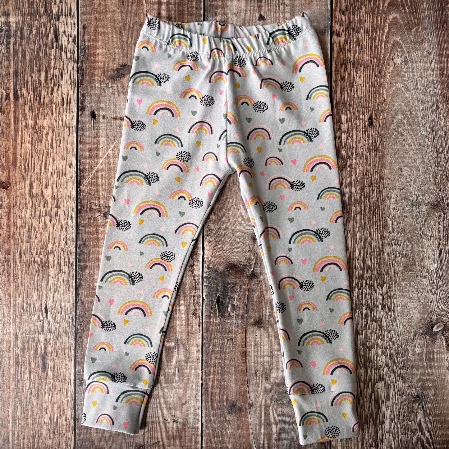 Grey Rainbows Leggings 5-6 years
