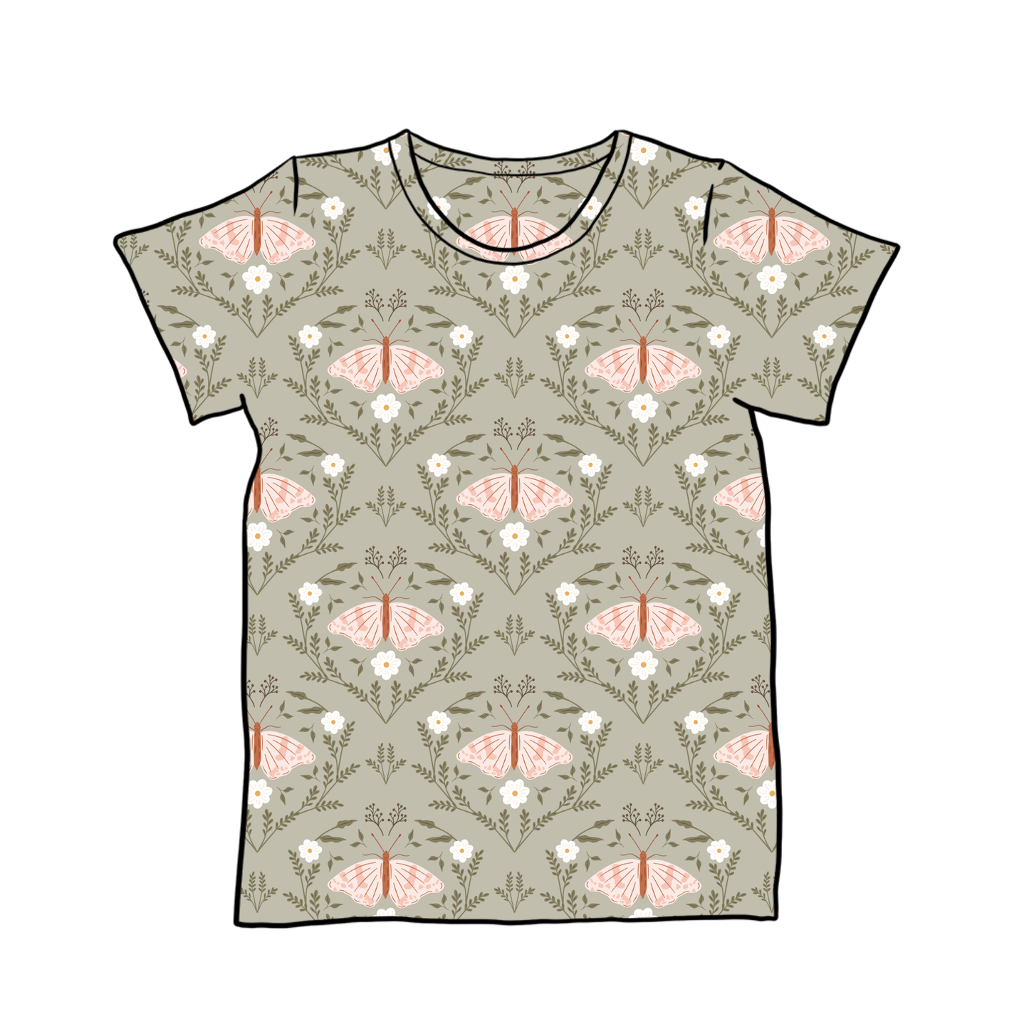 Butterfly Garden Child & Baby T-Shirt - Short or Long Sleeve