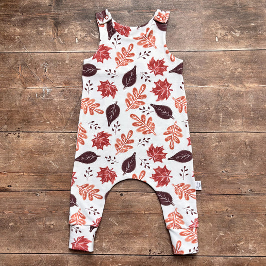 Rustic Autumn Leaves Romper 12-18m