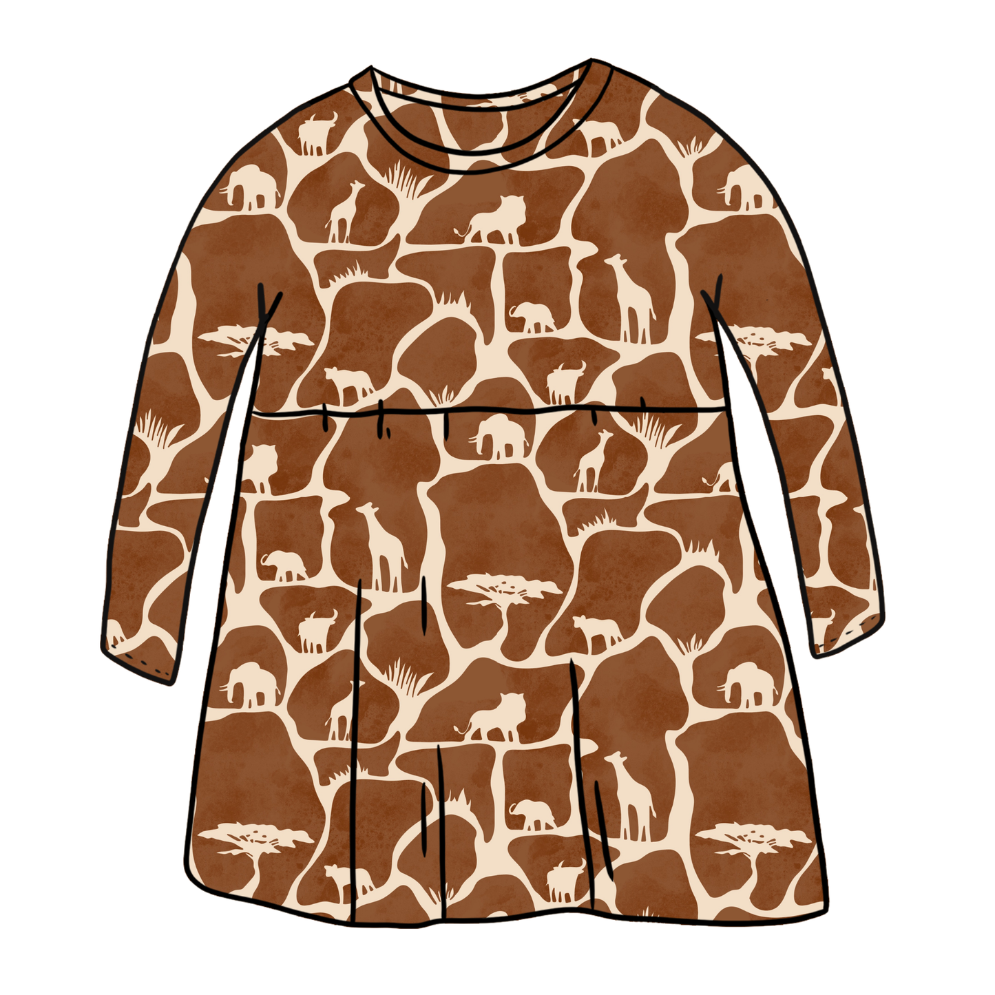 Wild Safari Child & Baby Sleeved Dress - 3 options