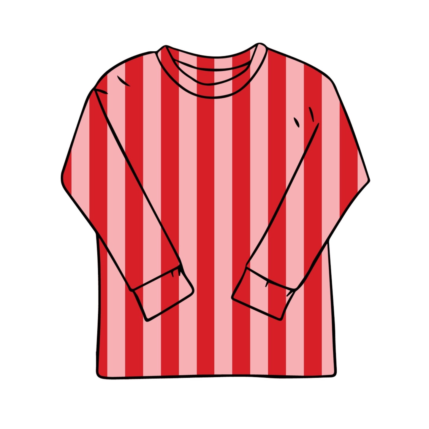 Pink & Red Stripes Child & Baby T-Shirt - Short or Long Sleeve