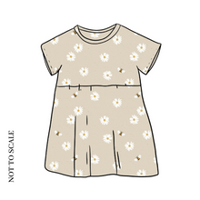 Load image into Gallery viewer, Daisies &amp; Bees T-Shirt Dress

