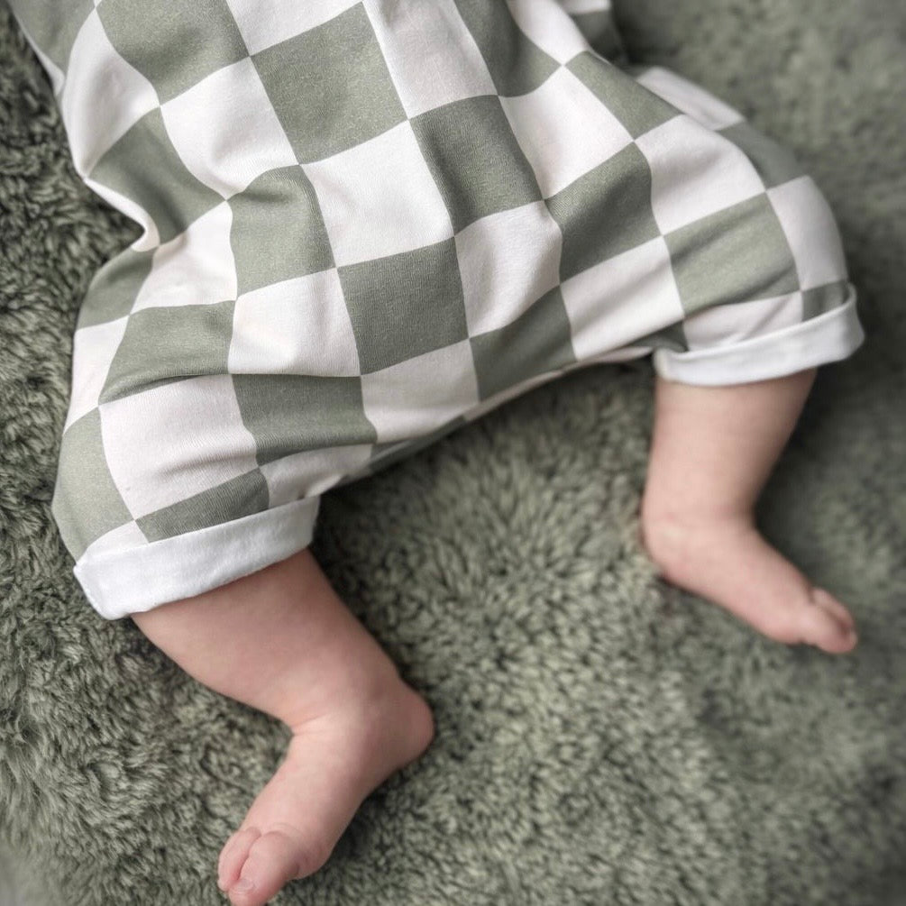 Chequerboard Child & Baby Short Romper