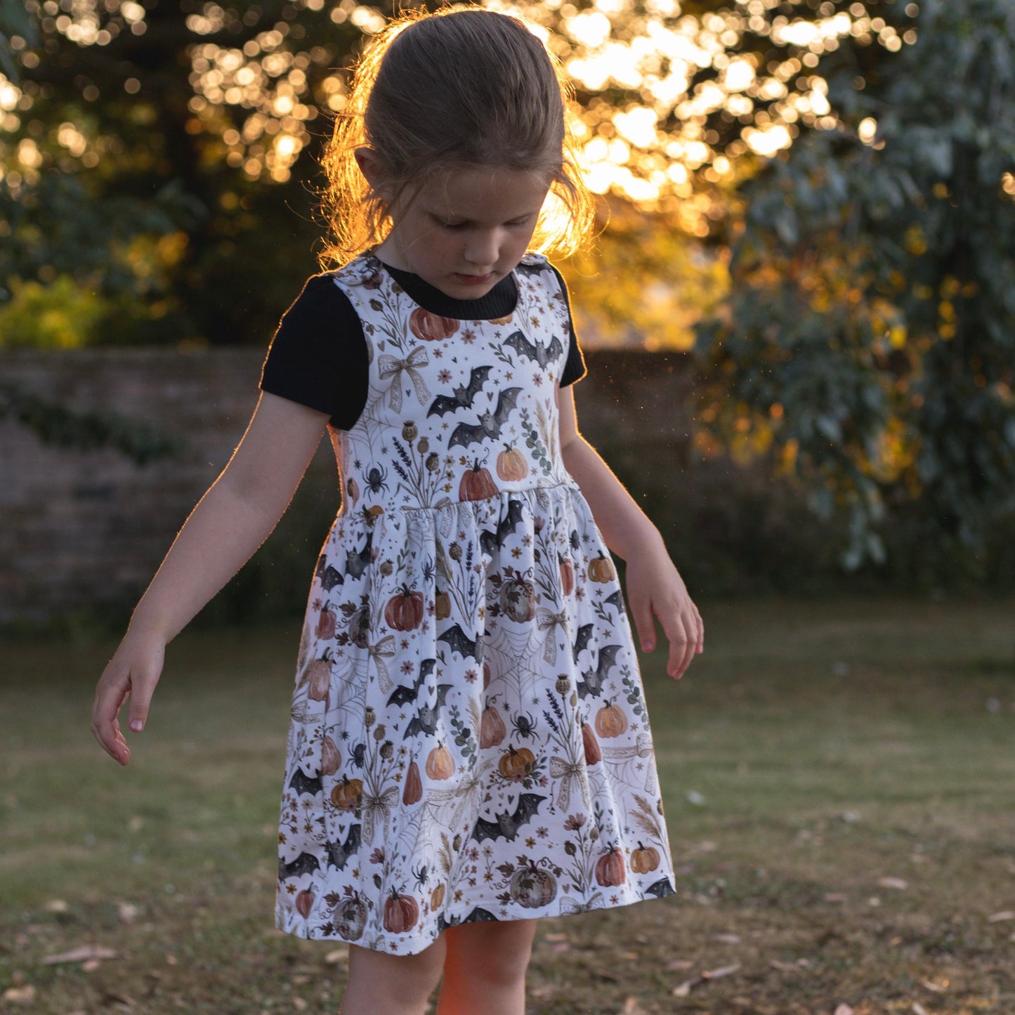 Boho Halloween Child & Baby Pinafore Dress