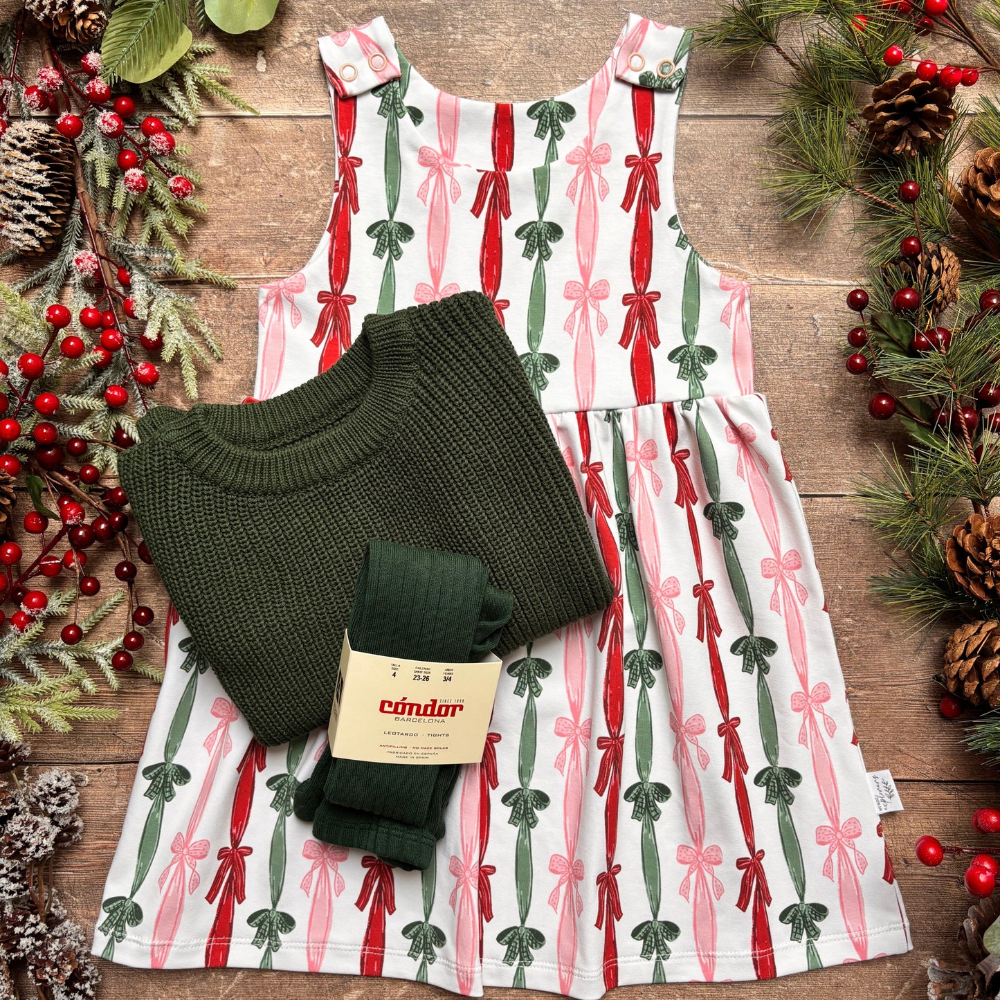 Ribbons & Bows Child & Baby Pinafore Dress