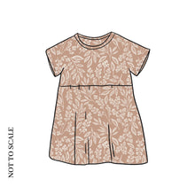 Load image into Gallery viewer, Organic Boho Leaves T-Shirt Dress
