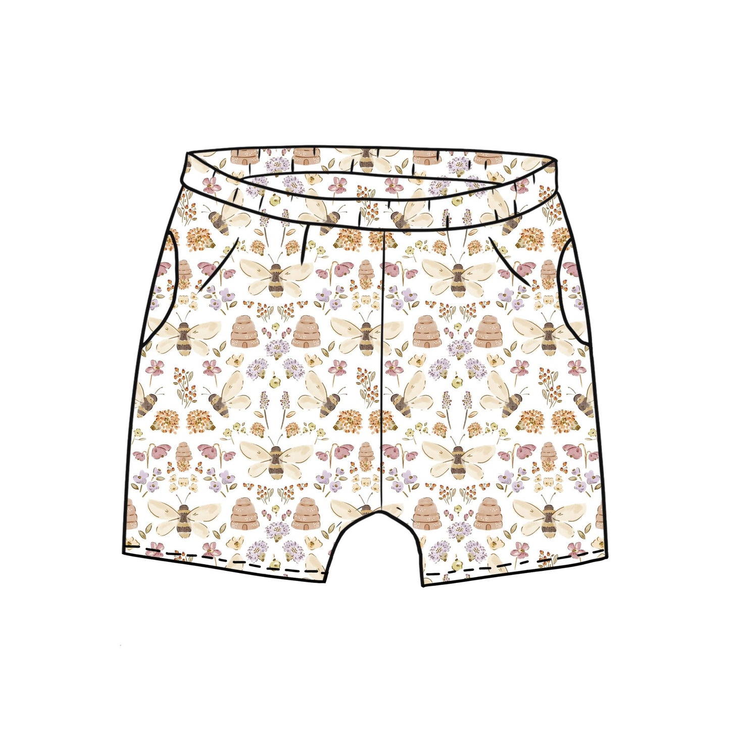 Honey Bee Toddler & Child Pocket Shorts