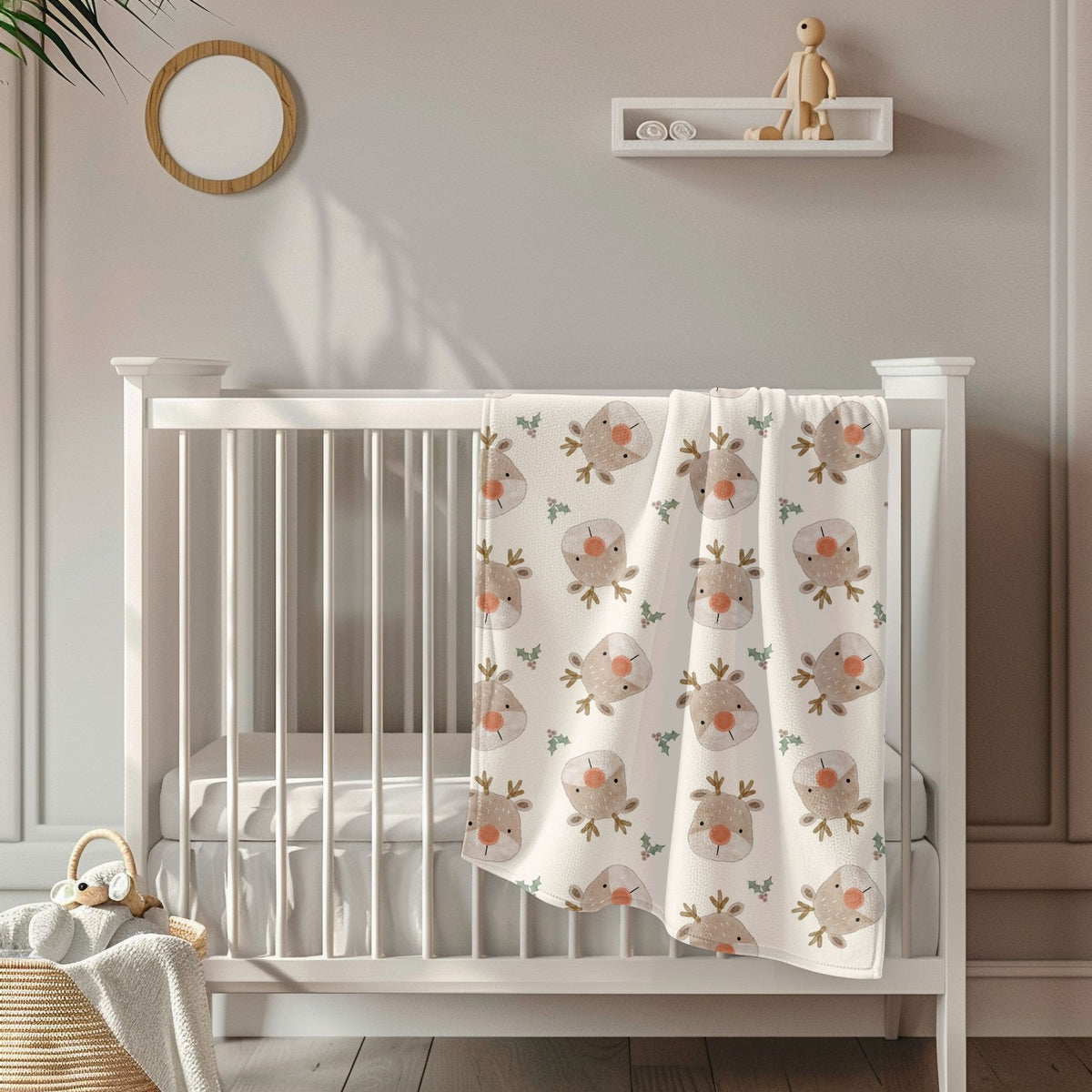 Rudolph Toddler & Child Sherpa Blanket