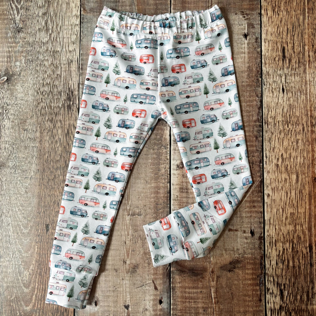 Muted Camper Van Leggings 3-4 years