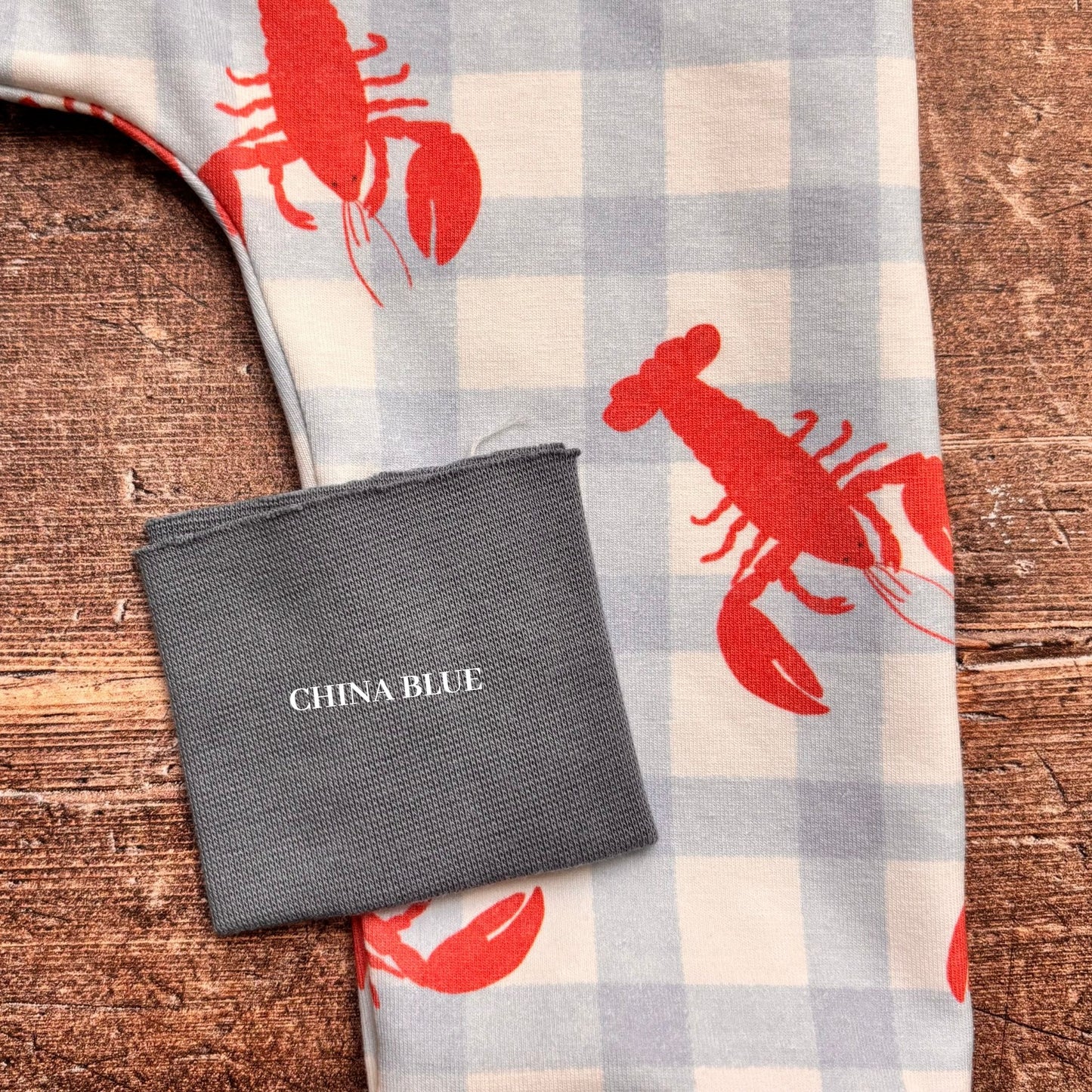 Gingham Lobster Child & Baby T-Shirt - Short or Long Sleeve