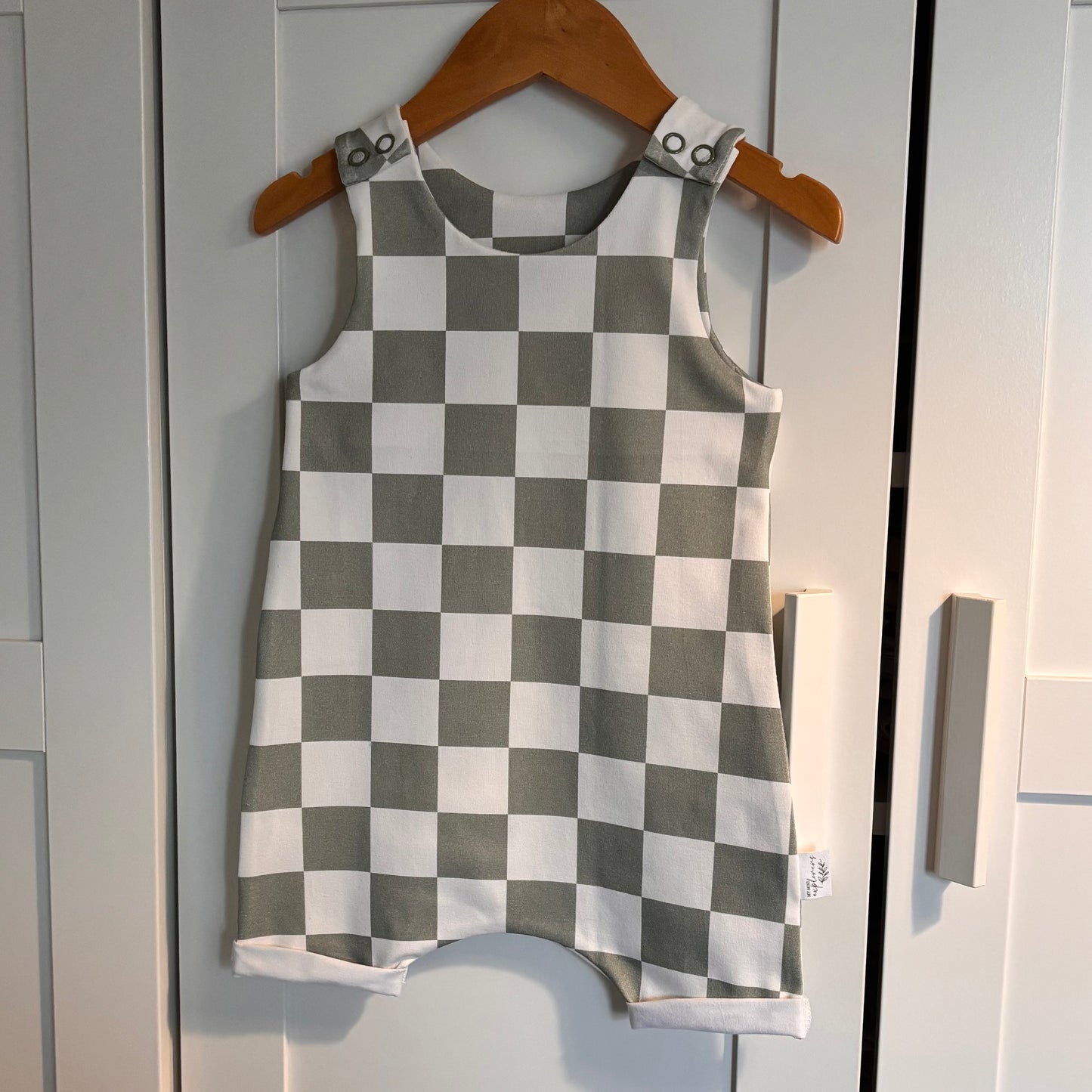 Chequerboard Child & Baby Short Romper