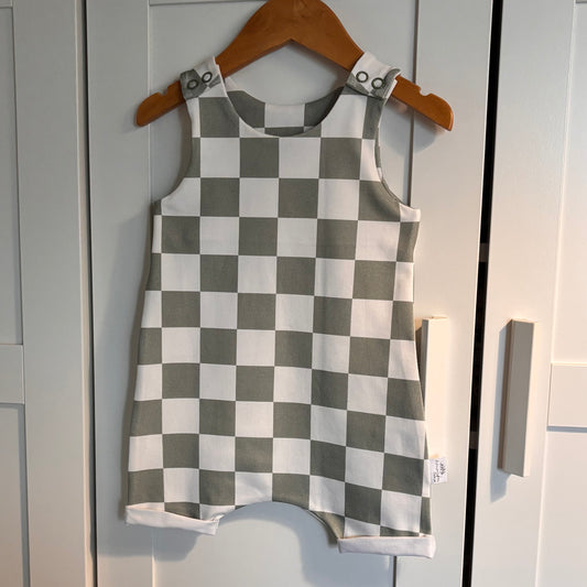 Chequerboard Child & Baby Short Romper