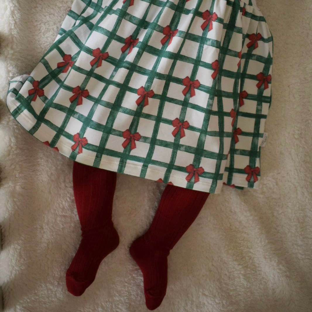 Christmas Gingham Child & Baby Pinafore Dress