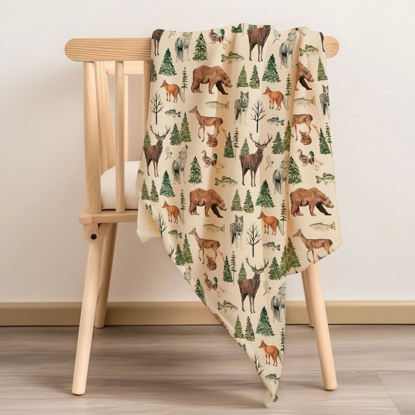 Wild Wood Animals Snuggle Blanket