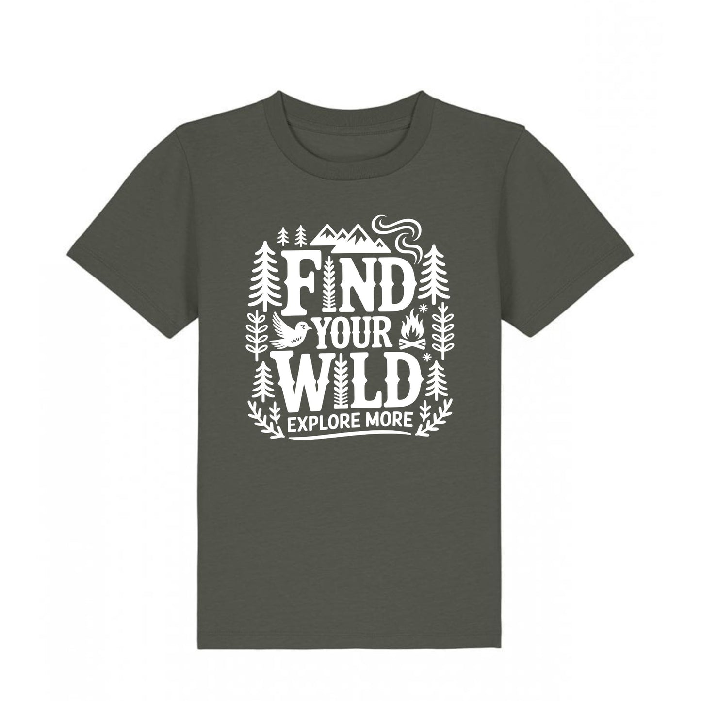 Find your Wild T-Shirt 5-6 years (khaki tee)