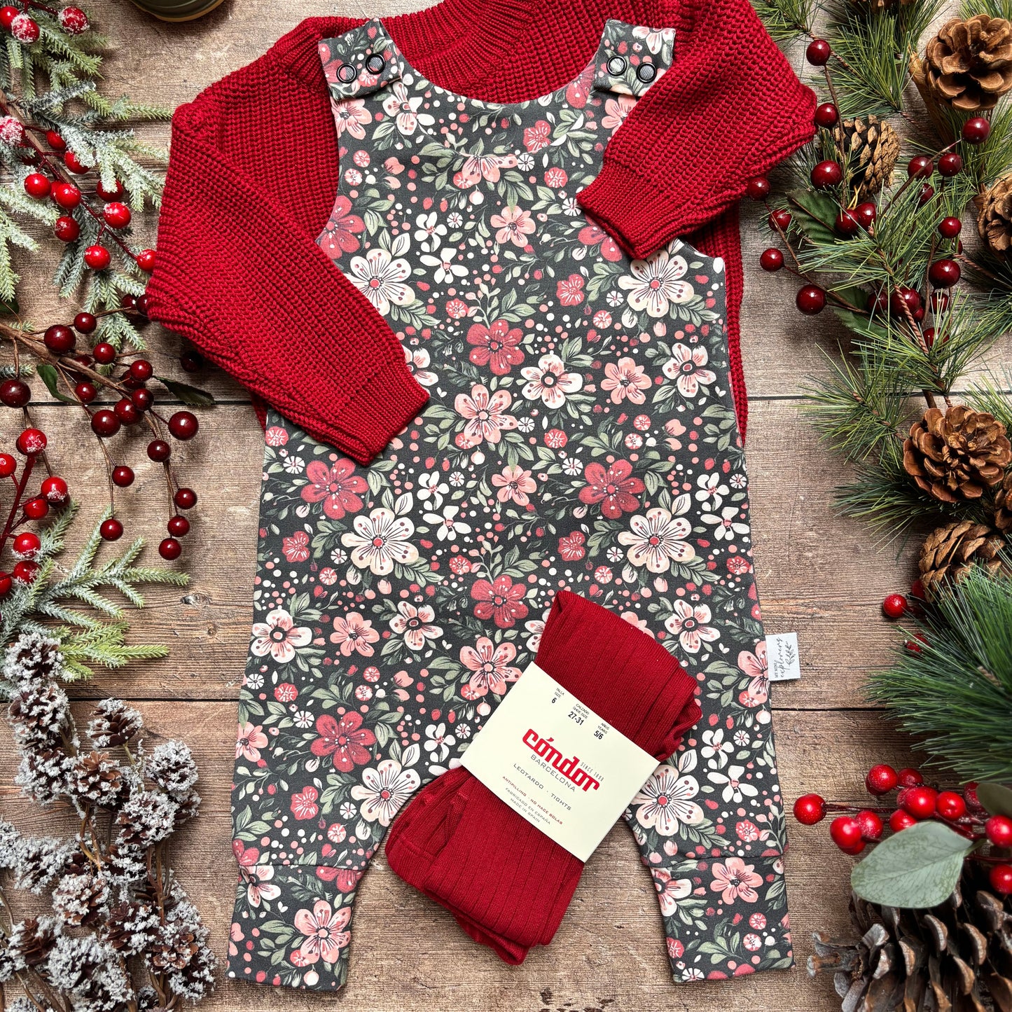 Christmas Floral Child & Baby Romper