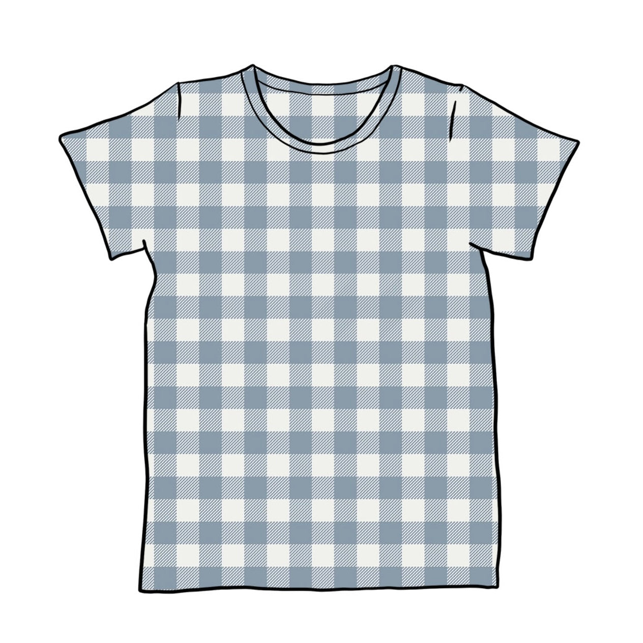 Denim Gingham T-Shirt
