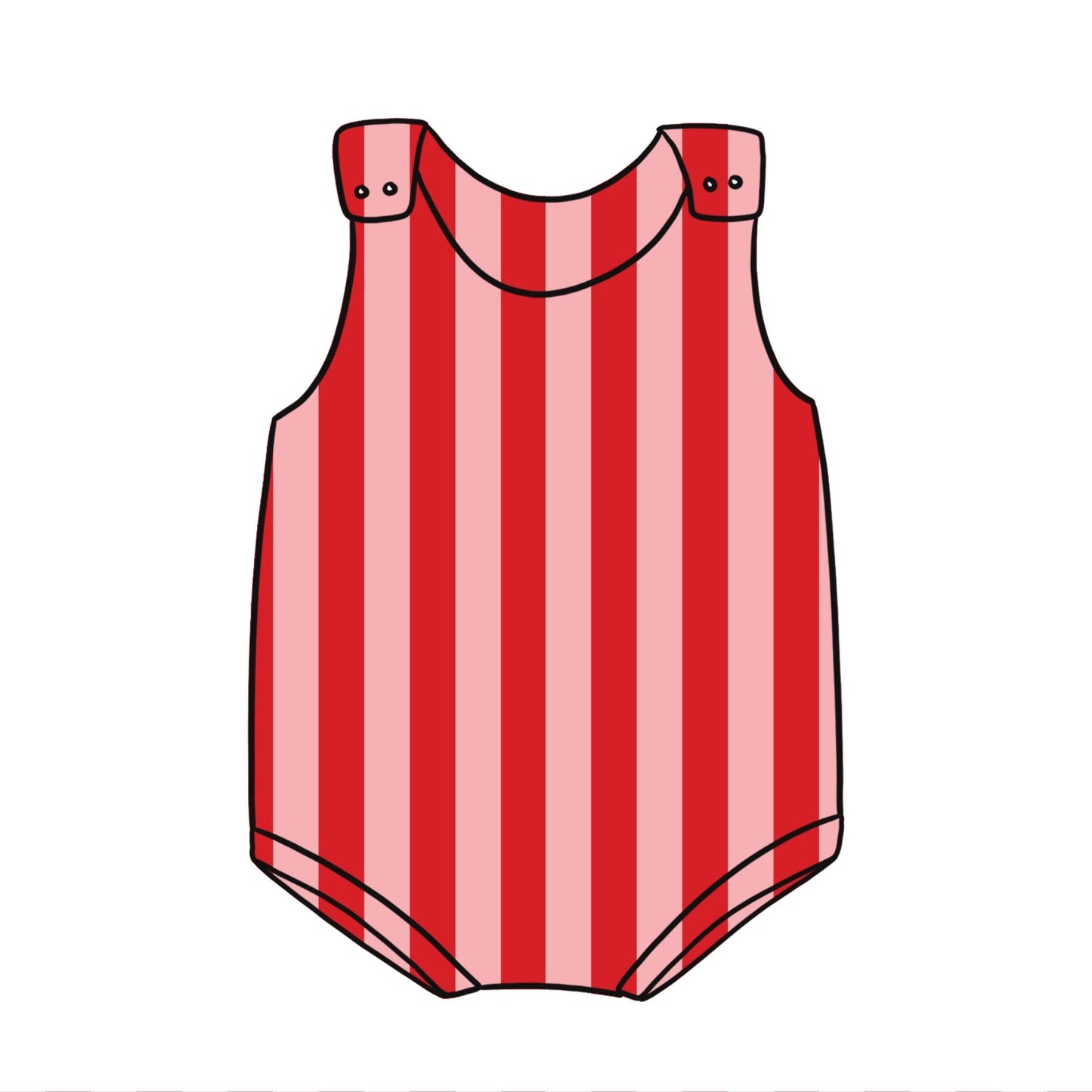 Pink & Red Stripes Child & Baby Bloomer Romper