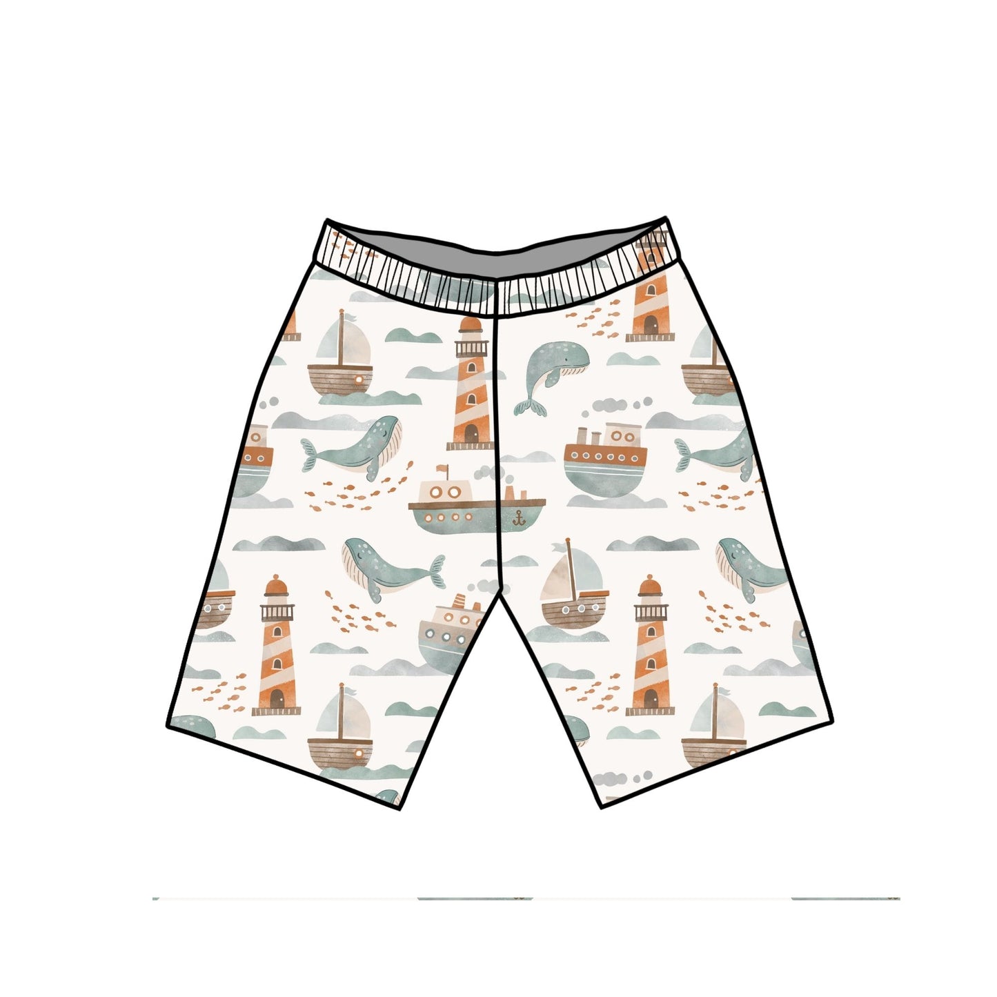 At Sea Child & Baby Shorts - Rolled or Hemmed
