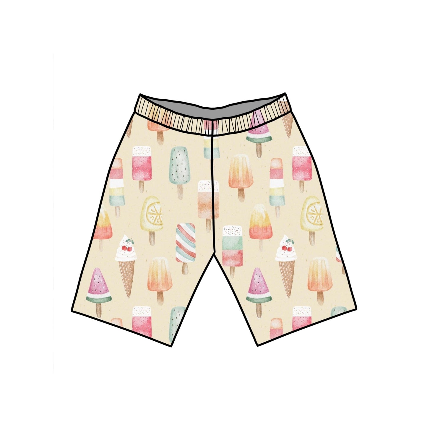 Ice Creams Child & Baby Shorts - Rolled or Hemmed