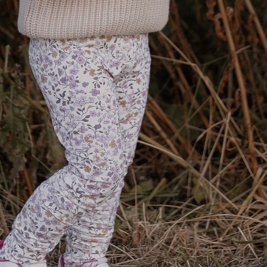Lilac & Caramel Ditsy Floral Toddler & Child Leggings