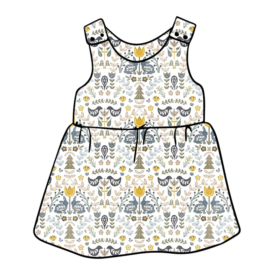 Scandi Spring Pinafore Dress