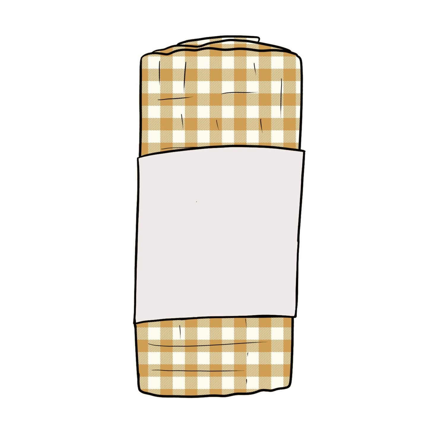 Ochre Gingham Muslin Swaddle Blanket