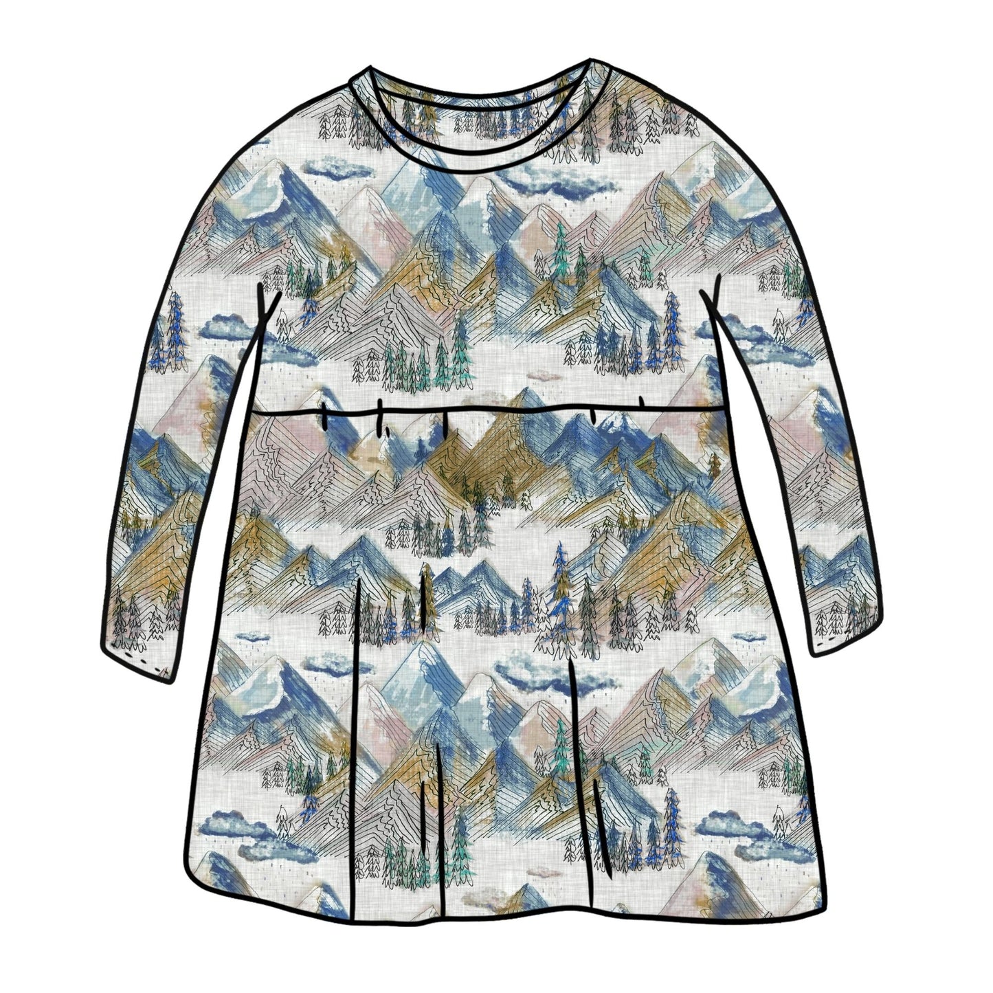 Mountainside Child & Baby Sleeved Dress - 3 options