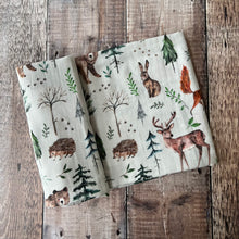 Load image into Gallery viewer, Woodland Animals Swaddle Blanket
